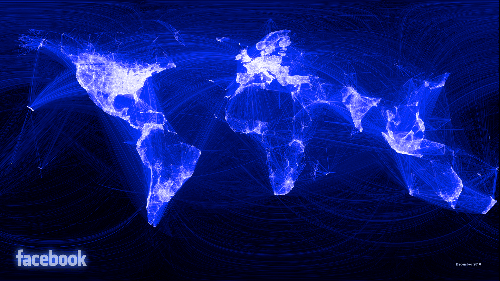 Visualization of the giant graph of Facebook users and their interactions